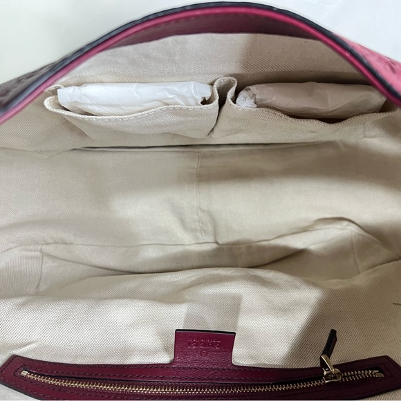GUCCI Soft Guccissima Medium Emily Hobo Classic Ruby - Picture 8 of 14